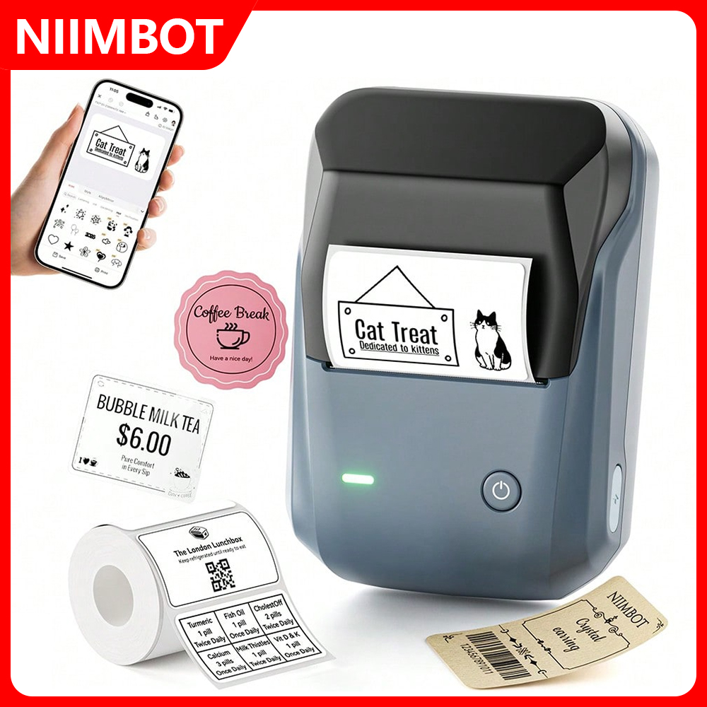 Commercial Printing Network - طابعة حرارية محمولة NIIMBOT B1 مقاس
