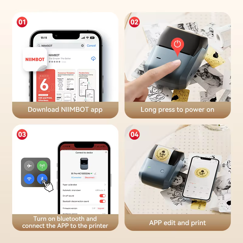 طابعة ملصقات نيمبوت B1/B1PRO ب - مراجعة Commercial Printing Network وسعره