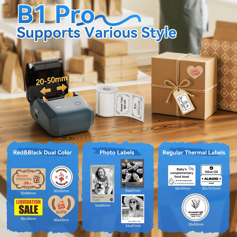طابعة ملصقات نيمبوت B1/B1PRO ب - مراجعة Commercial Printing Network وسعره