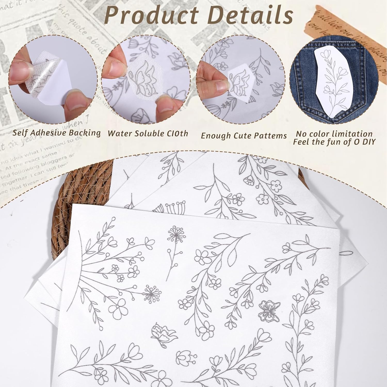 ورق تطريز قابل للذوبان في الما - مراجعة Embroidery Stabilizer Backing وسعره