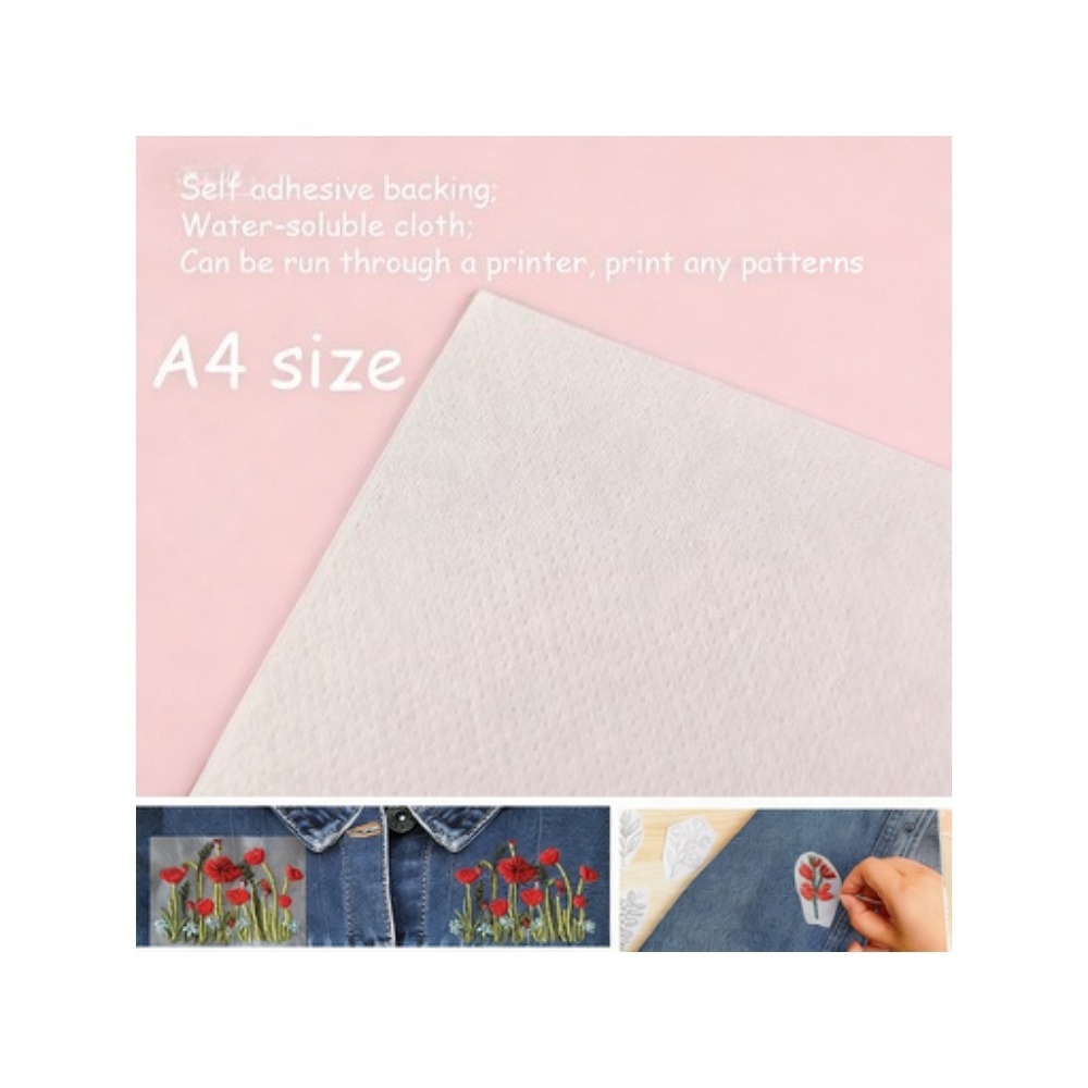 5 أوراق A4 قابلة للطباعة حسب ا - مراجعة Embroidery Stabilizer Backing وسعره