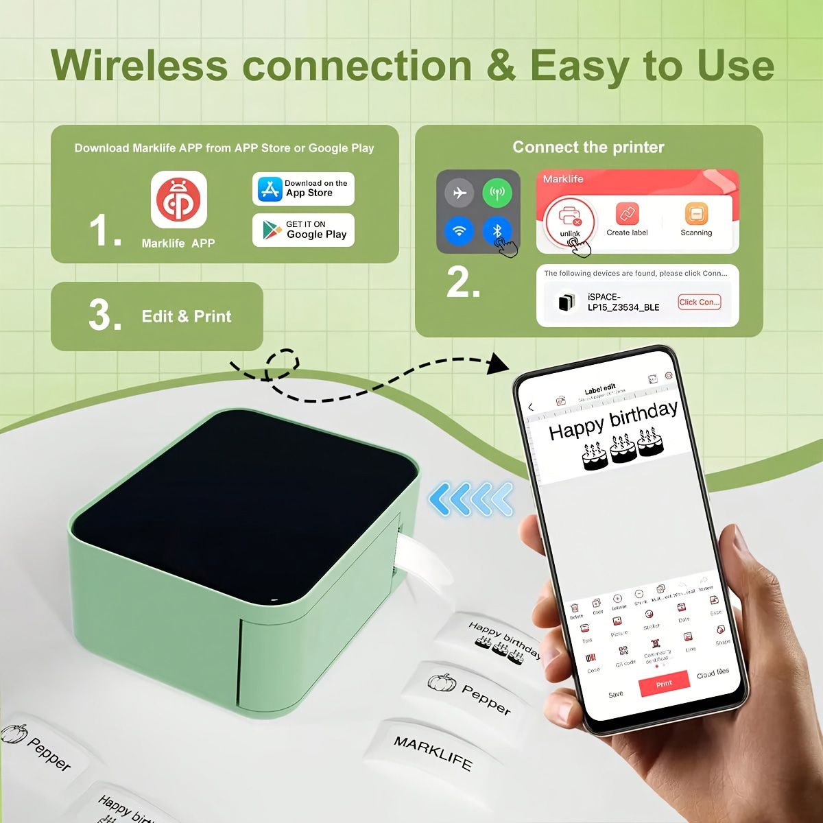 طابعة ملصقات محمولة Marklife P - مراجعة Commercial Printing Network وسعره