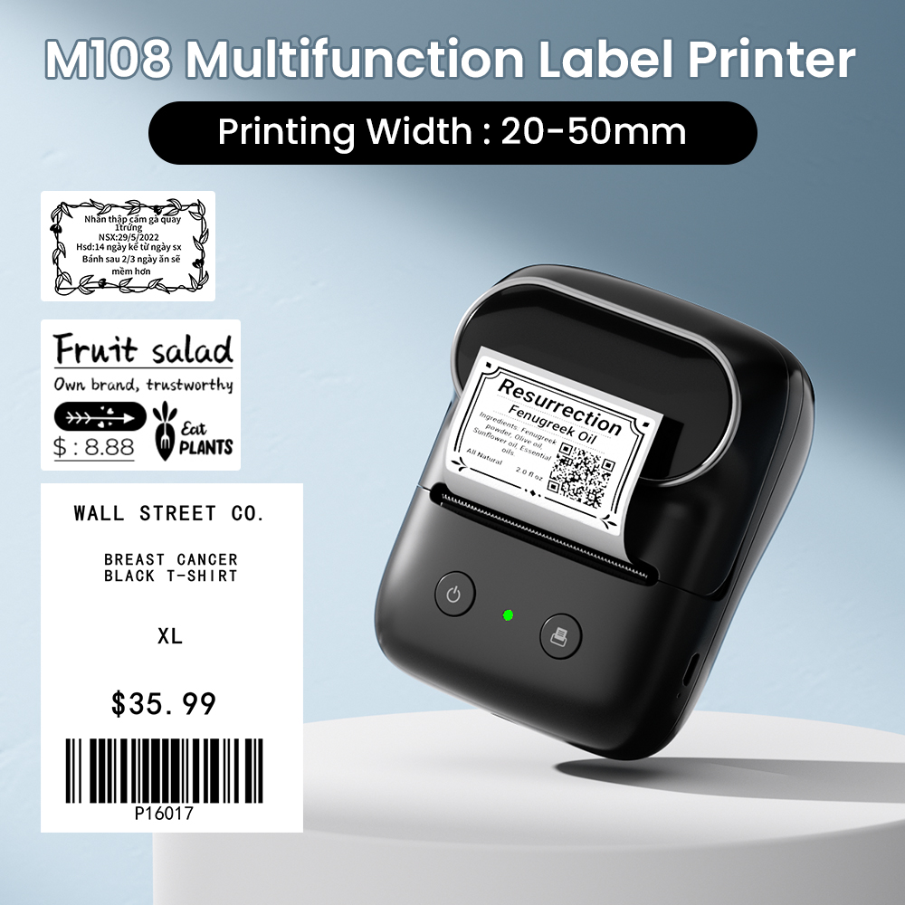 Phomemo M108 طابعة ملصقات محمو - مراجعة Commercial Printing Inc وسعره